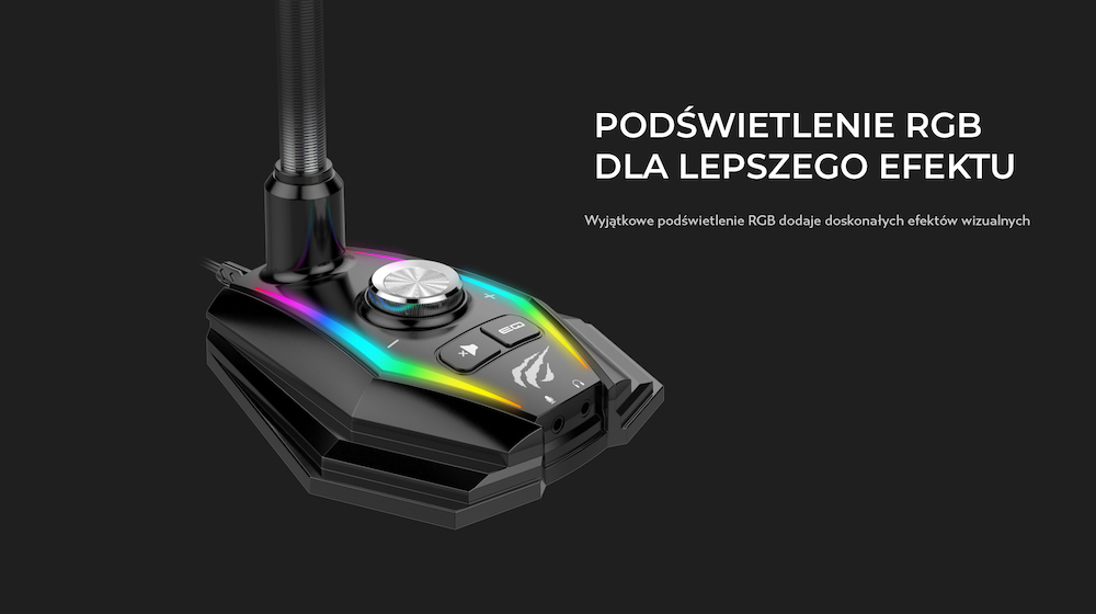 Mikrofon Gamingowy RGB Havit GK56 EQ class="wp-image-1592069"