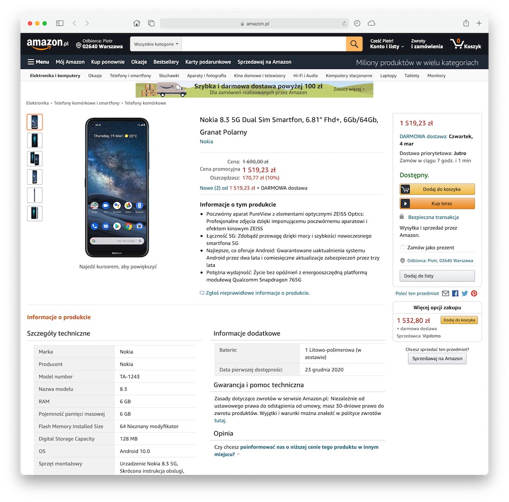 amazon polska pl promocje 2 nokia 8 3 5g class="wp-image-1614752"