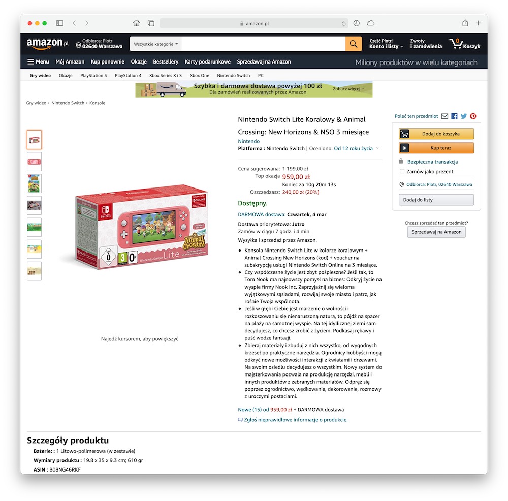 amazon polska pl promocje 5 nintendo switch lite class="wp-image-1614743"