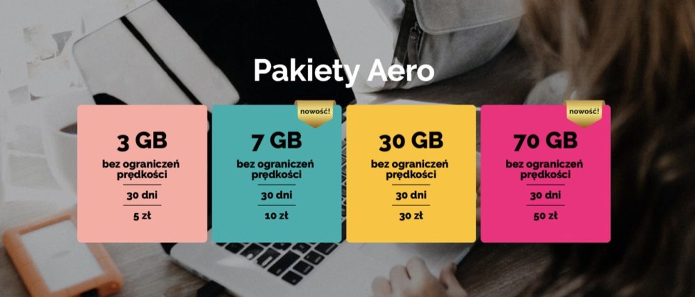 aero2 nowe pakiety ceny cennik