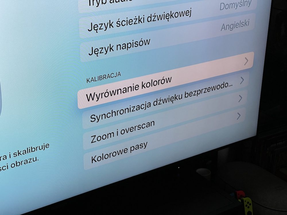 apple tv kalibracja wyrownanie kolorow tvOS 14.5 iphone face id 1