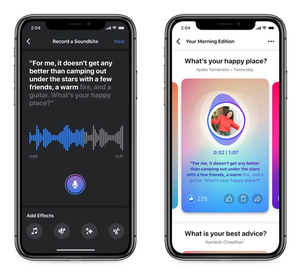 Facebook prezentuje cztery nowości: Sound Studio, Soundbites, Live Audio Rooms i Podcasty 