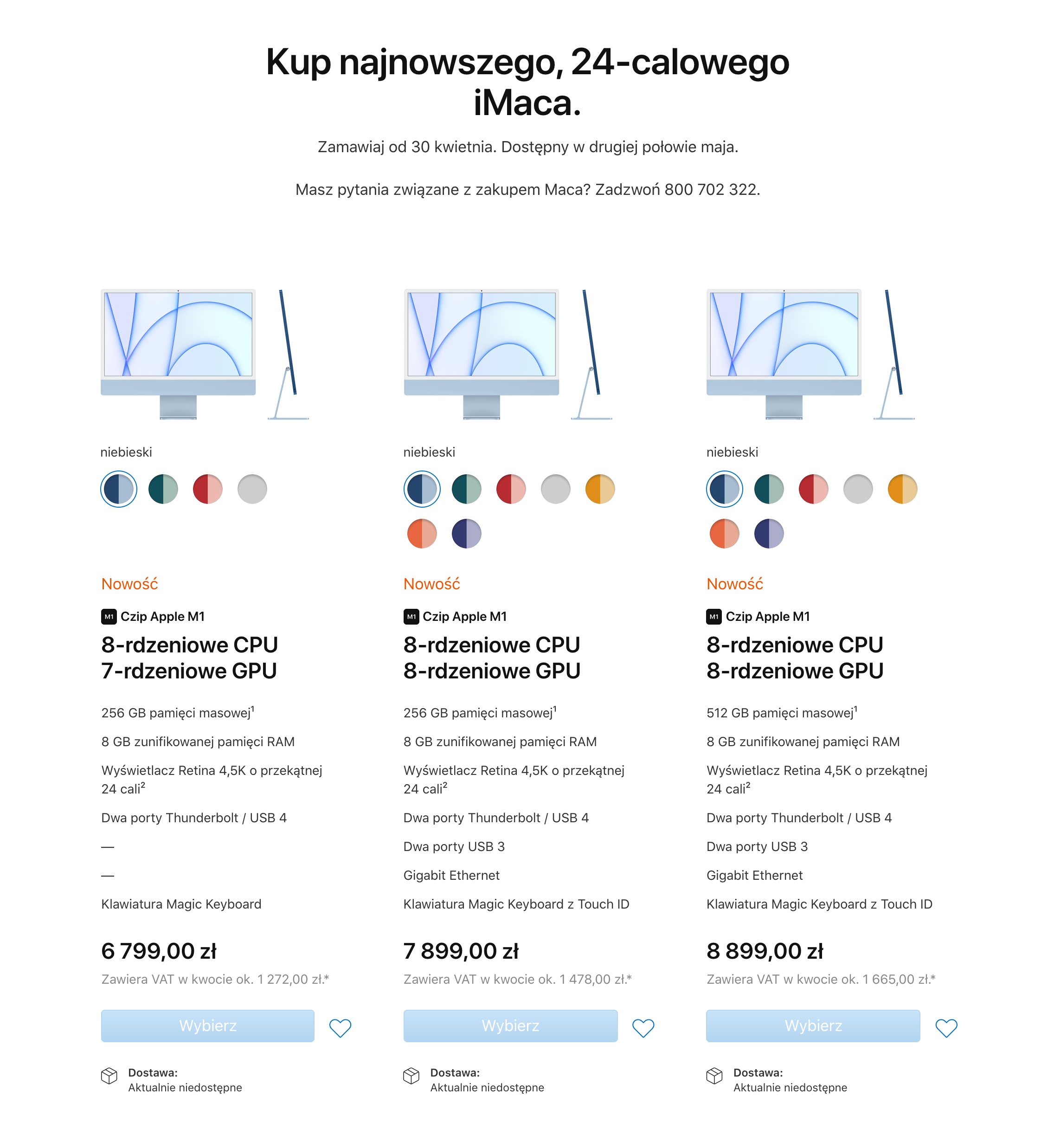Nowy iMac 24 M1 - polskie ceny class="wp-image-1675041"