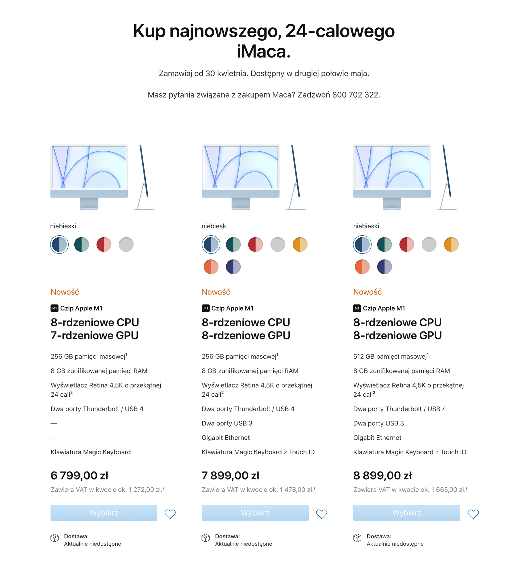 Nowy iMac 24 M1 - polskie ceny class="wp-image-1675041" 