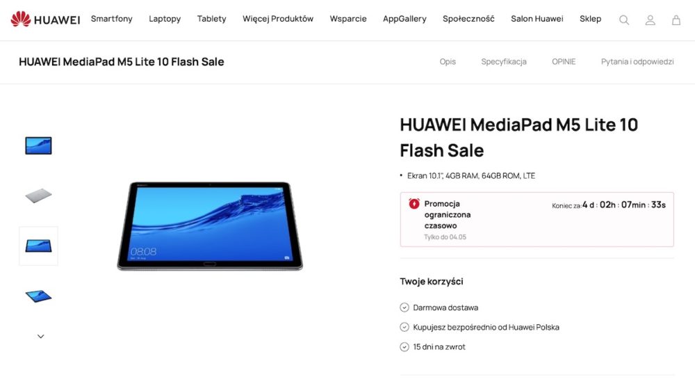 sklep huawei 3 huawei mediapad m5 lite majowka promocja class="wp-image-1691712"