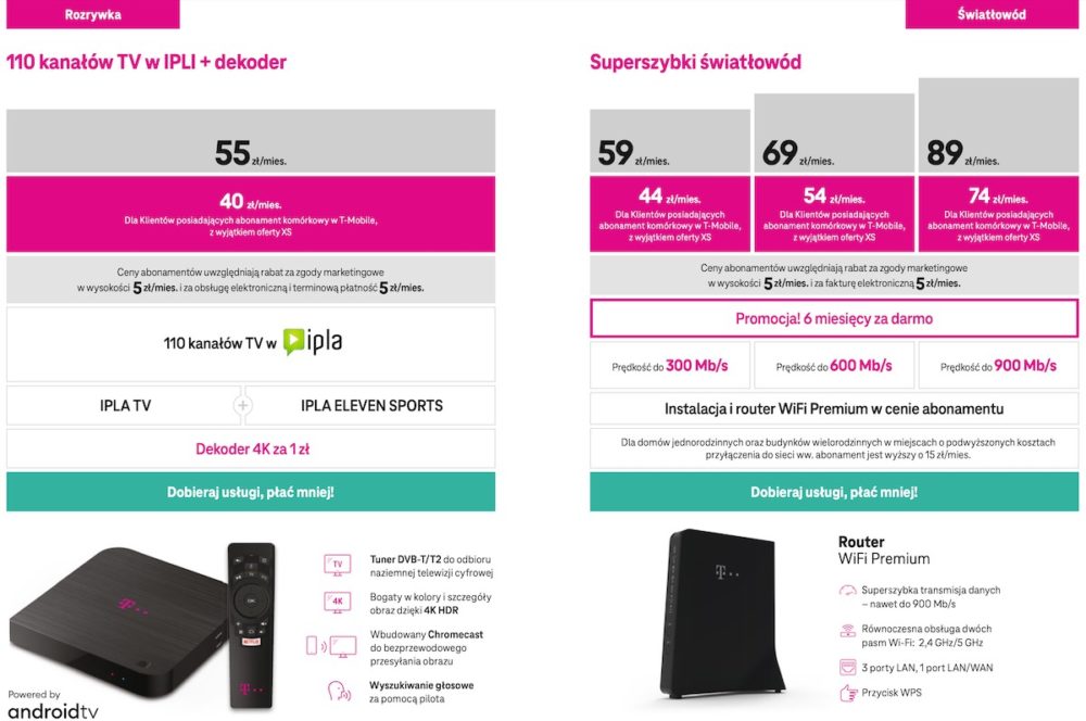 t-mobile korzyści dla domu