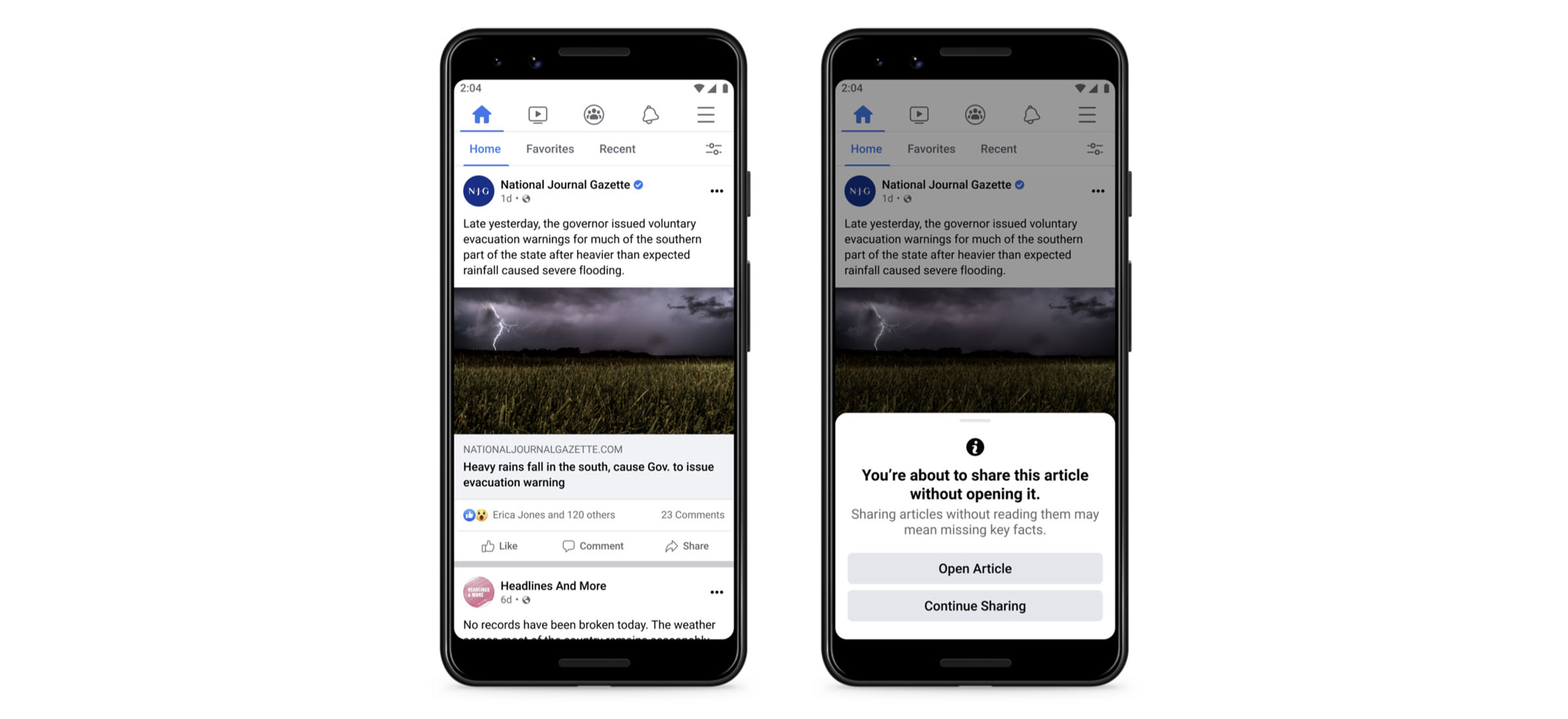 facebook udostępnianie bez czytania