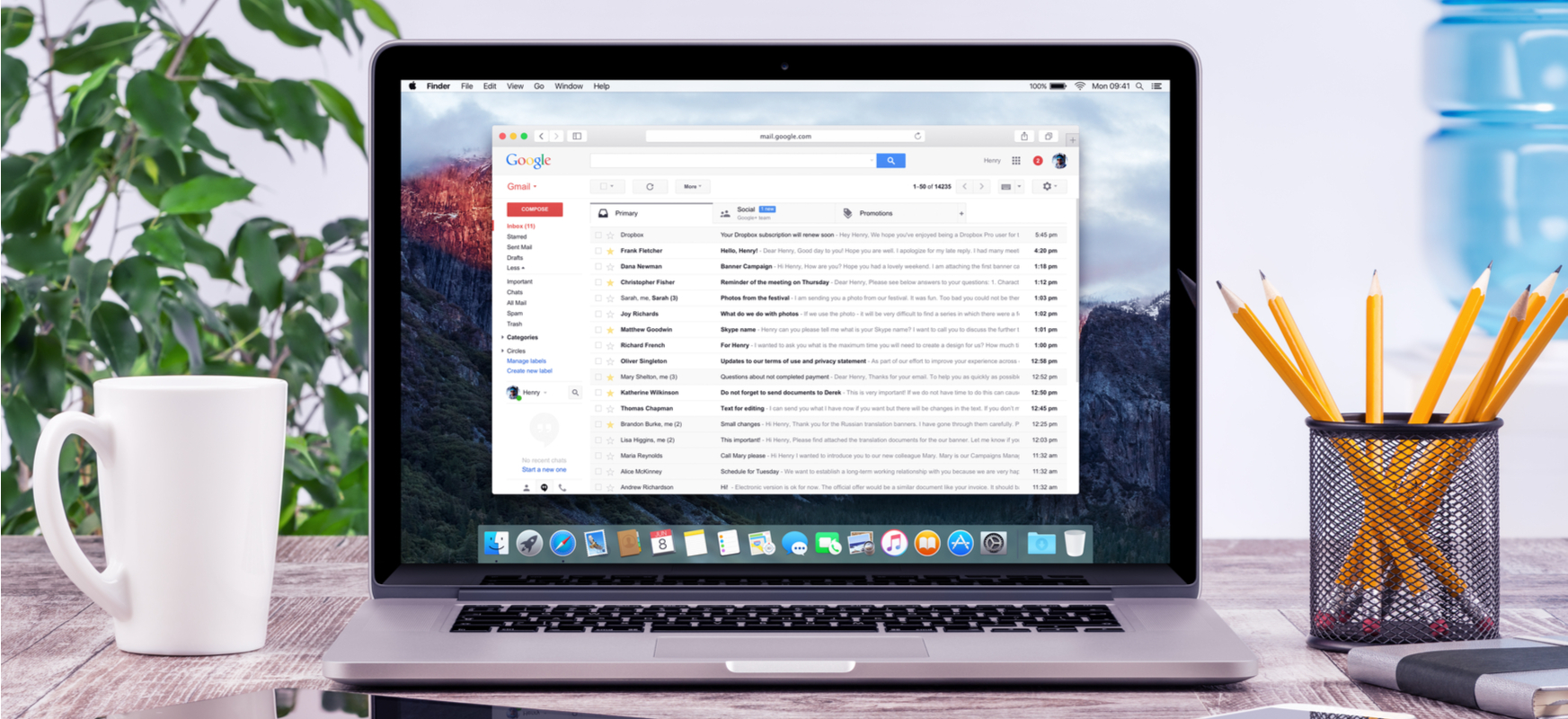zmiany w gmail