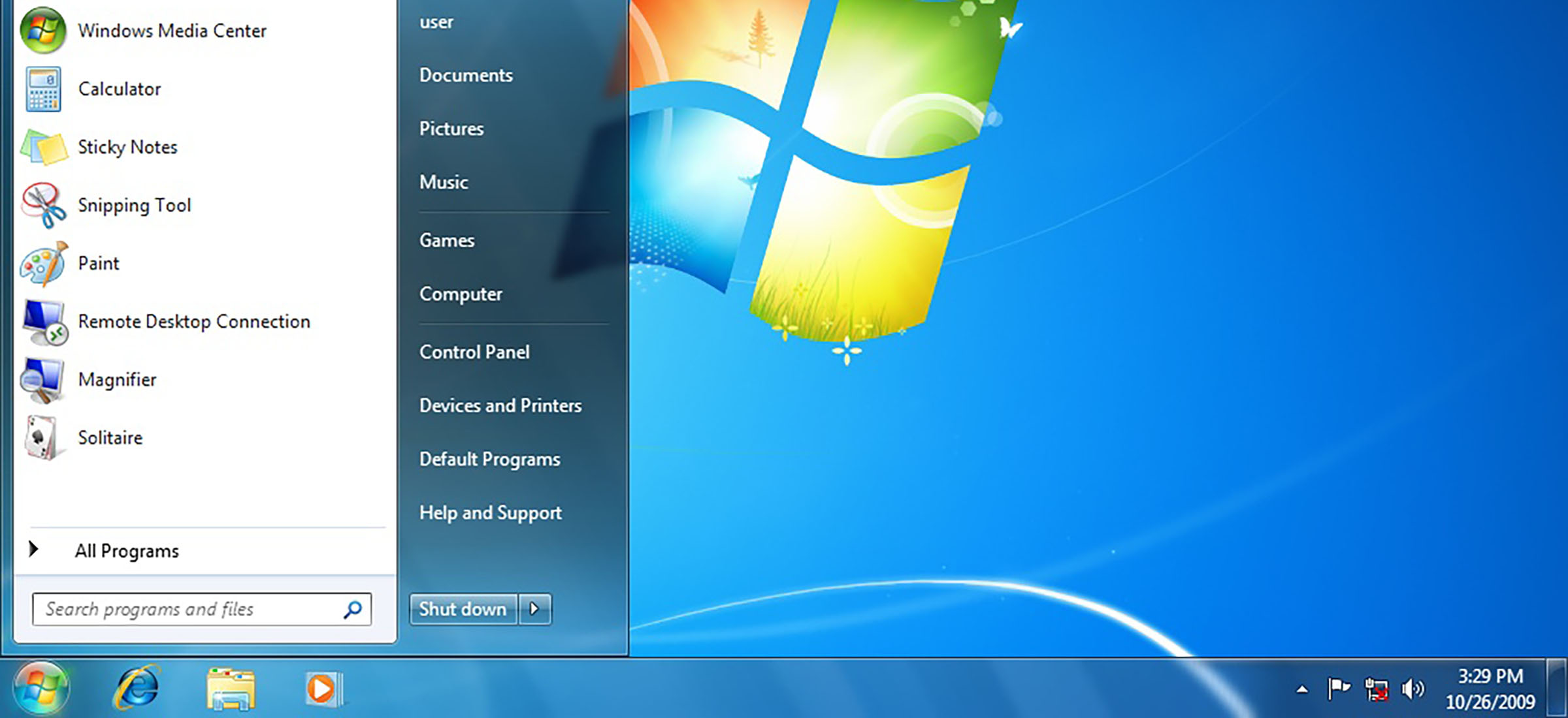windows 7 światło