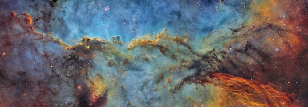 Fot. Cielaustral team - Jean-Claude Canonne, Didier Chaplain, Georges Chassaigne, Philippe Bernhard, Laurent Bourgon, Nicolas Outters, &quot;NGC 6188 SHOrgb&quot;. class="wp-image-1791439" 