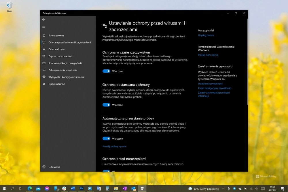 Jak wyłączyć Windows Defender? Ustawienia ochrony przed wirusami i zagrożeniami class="wp-image-1784536" 