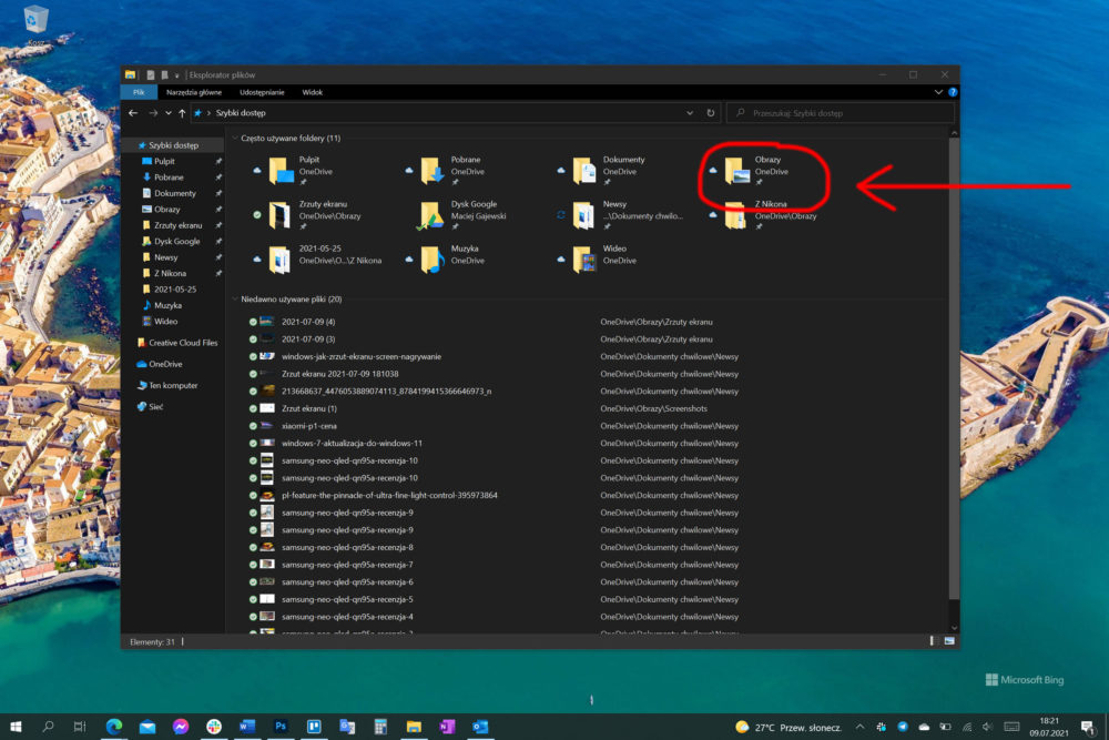 Gdzie Windows zapisuje zrzuty ekranu? W dedykowanym im folderze w Bibliotece Obrazy