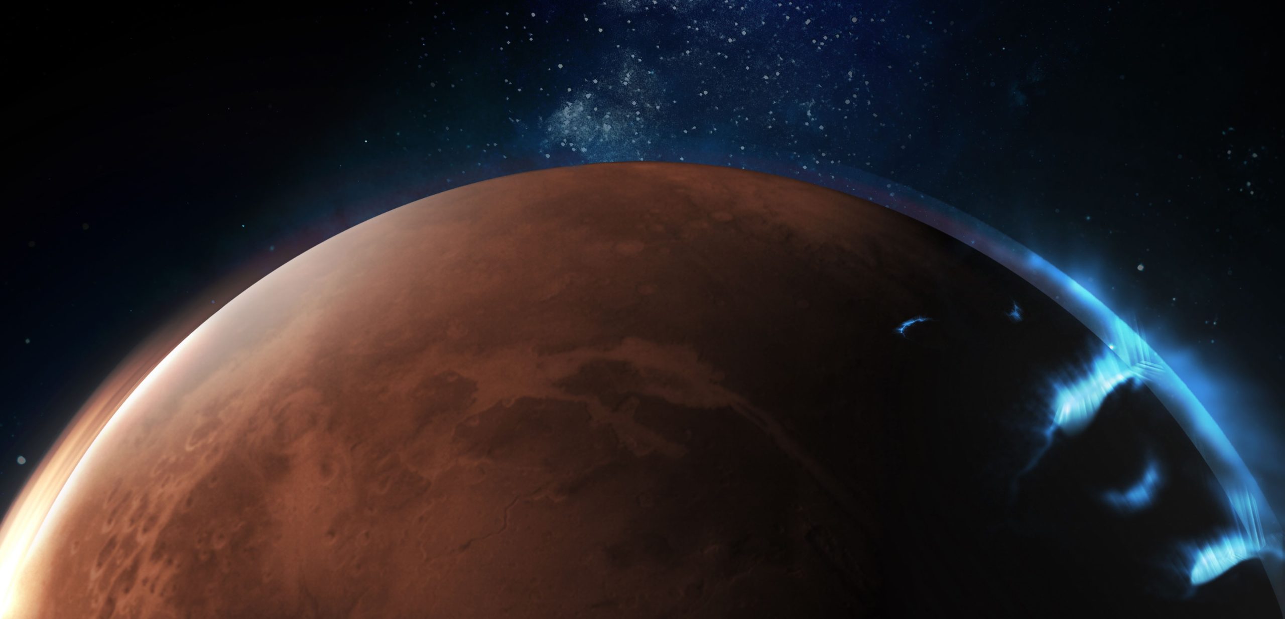 zorze protonowe mars