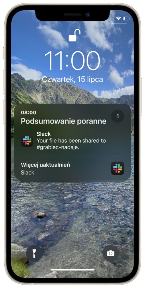 Powiadomienia w iOS 15
