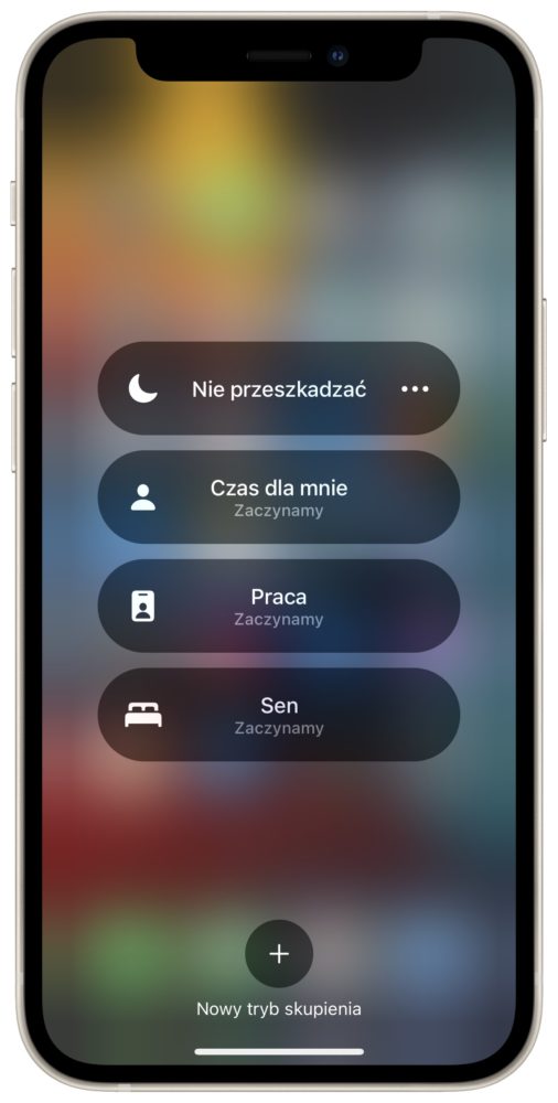 iOS 15 - Tryb skupienia