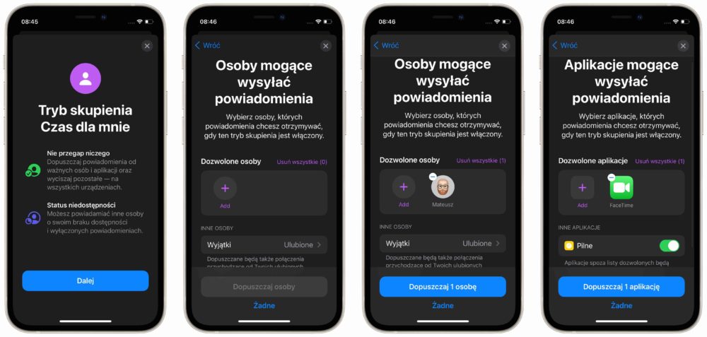 iOS 15 - Tryb skupienia