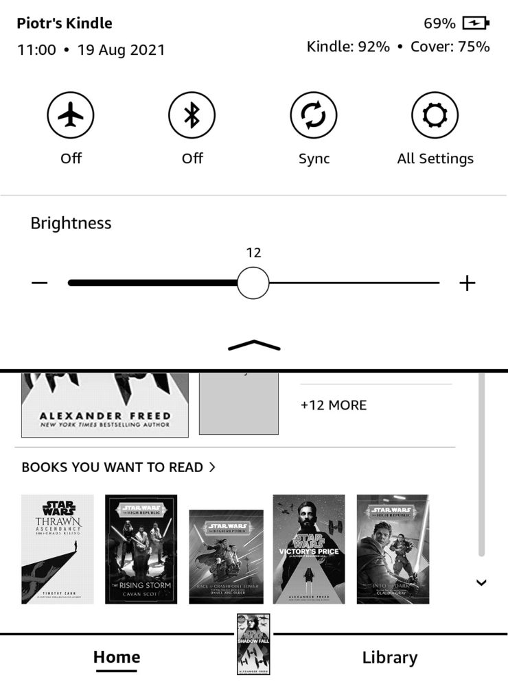Kindle aktualizacja 5.13.7 4 szybkie skroty