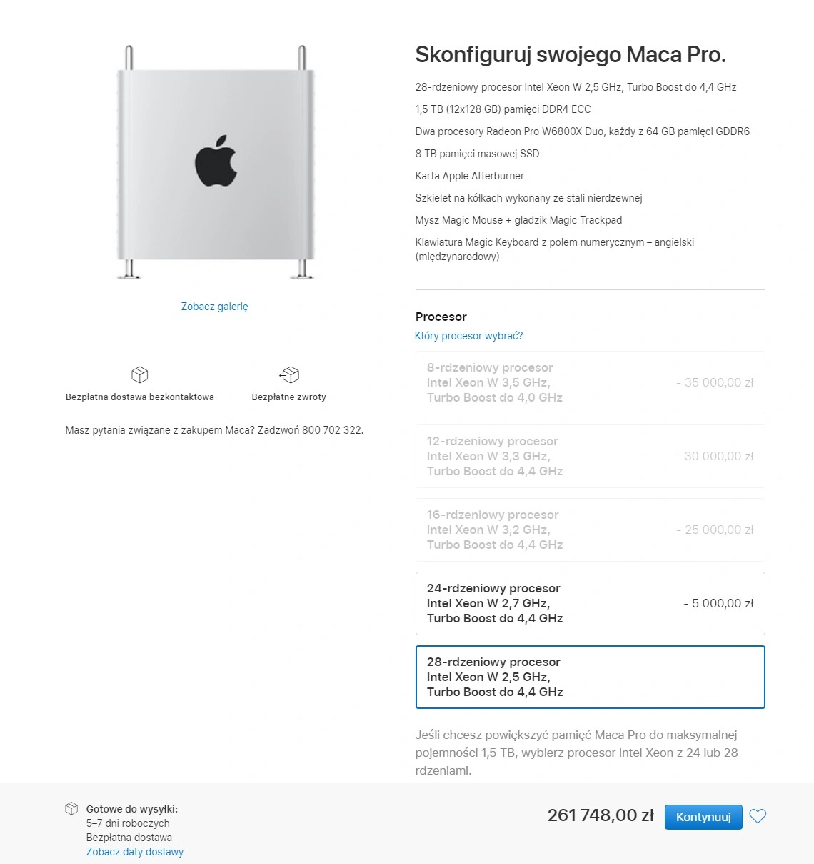 Mac Pro 2021 - nowy cennik class="wp-image-1810939" 