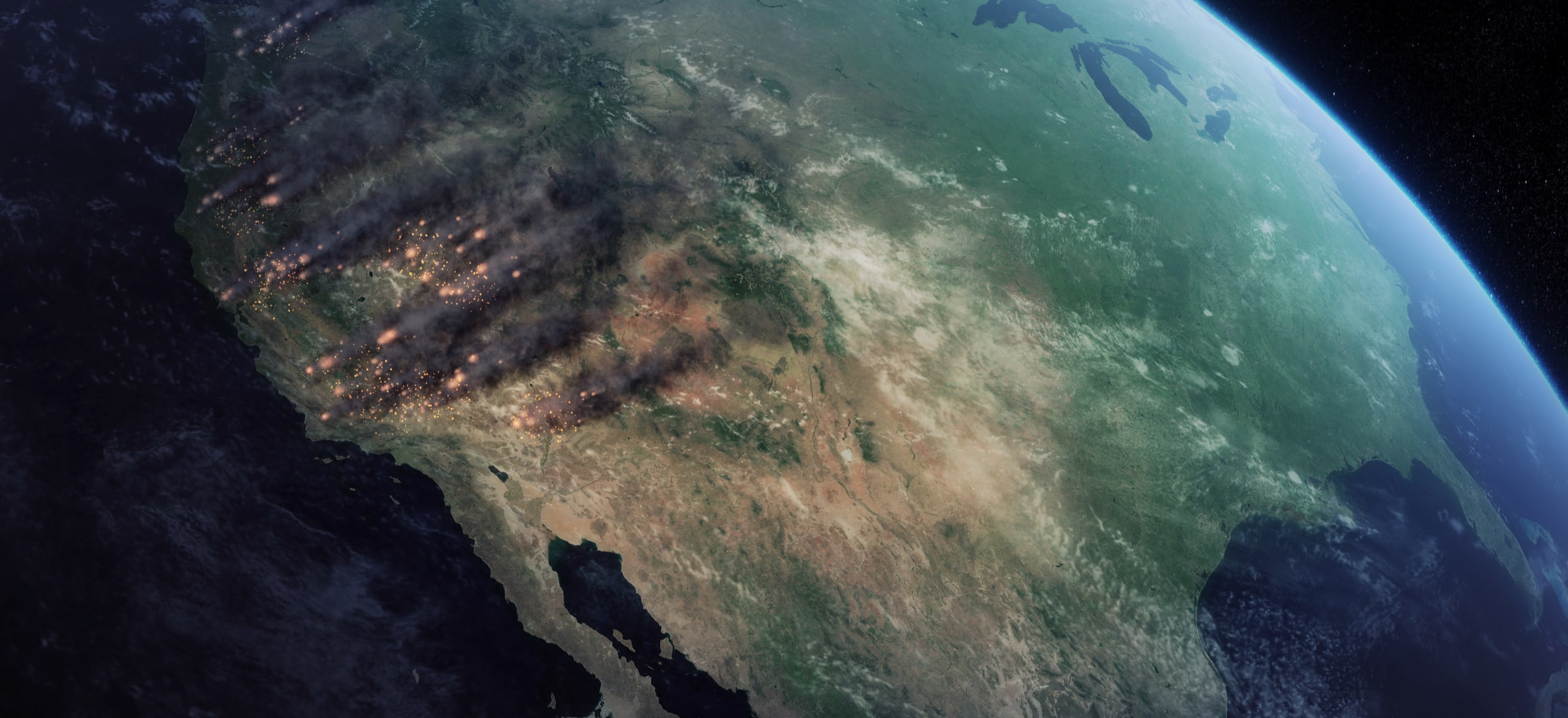 pozar kalifornia satelita