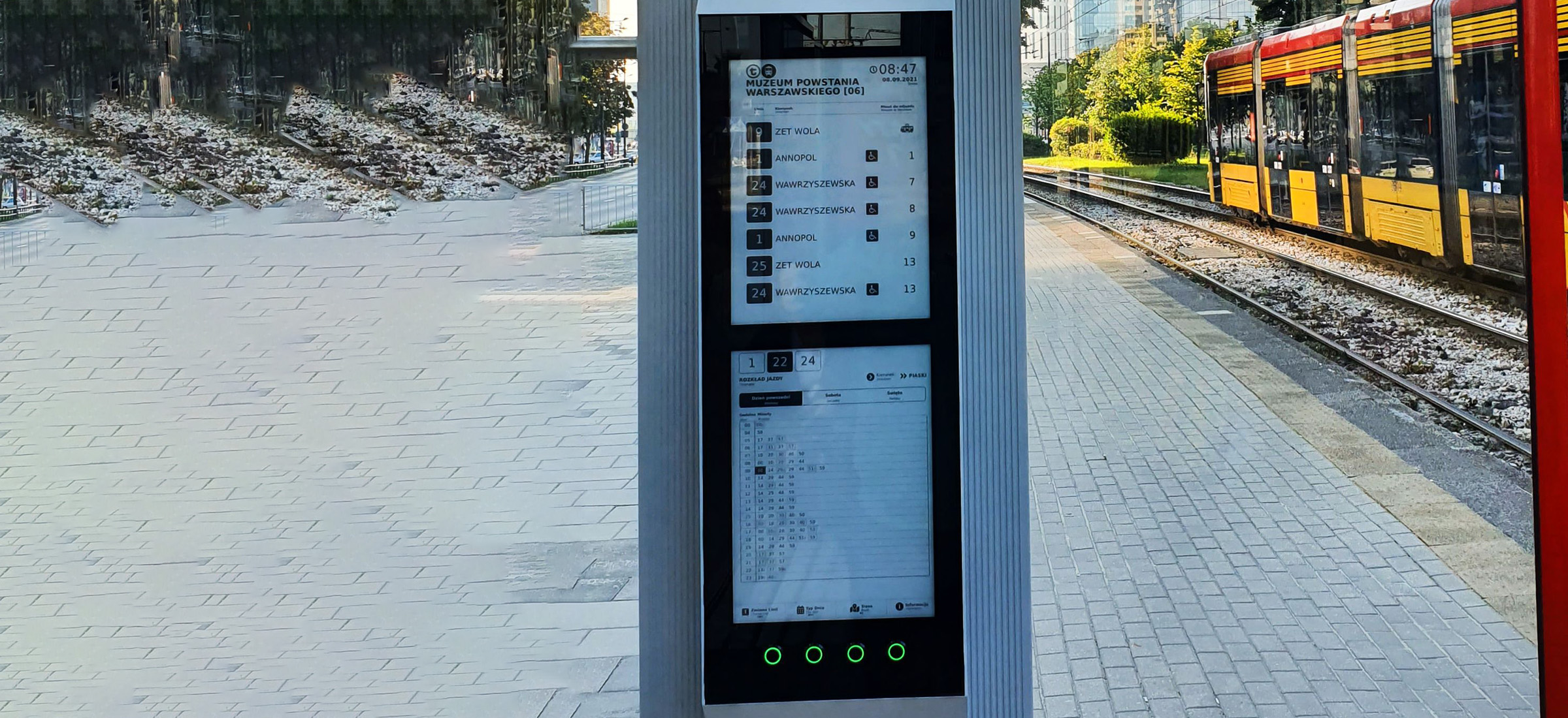 przystanek tramwajowy e-papier