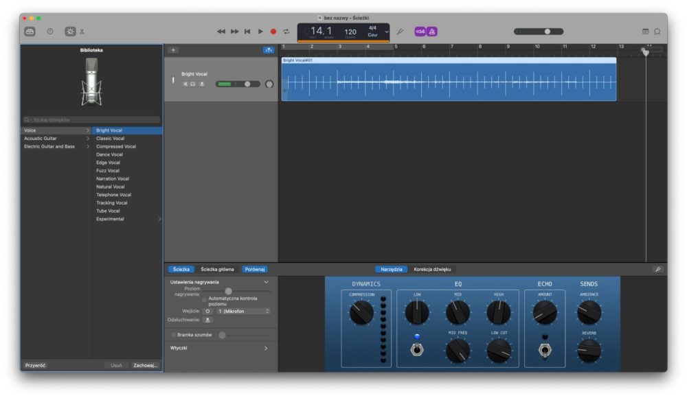 Garage Band na macOS class="wp-image-1884746"