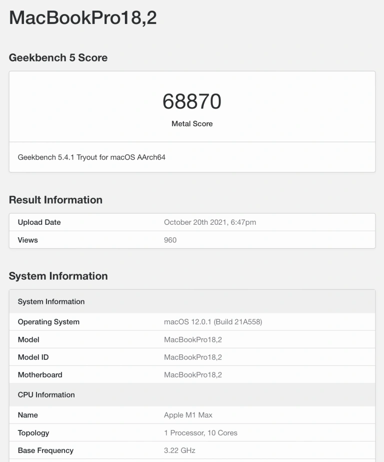 Apple M1 Max - wydajność graficzna w Geekbench 5 class="wp-image-1904729"