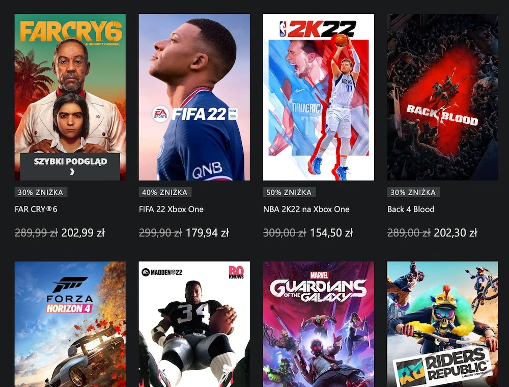 xbox store cyber monday 2021 promocja 