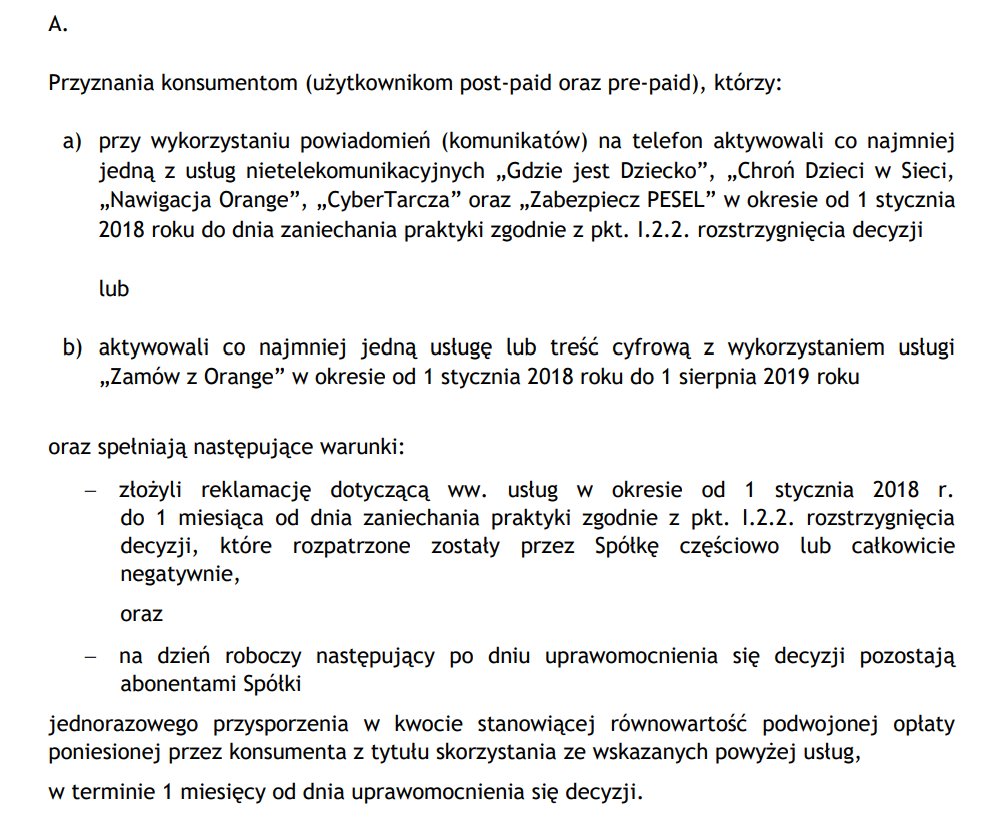 Kara dla Orange. Źródło: UOKiK