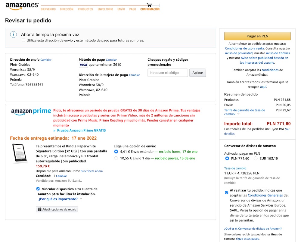 amazon kindle paperwhite 5 signature edition promocja amazon es hiszpanski sklep