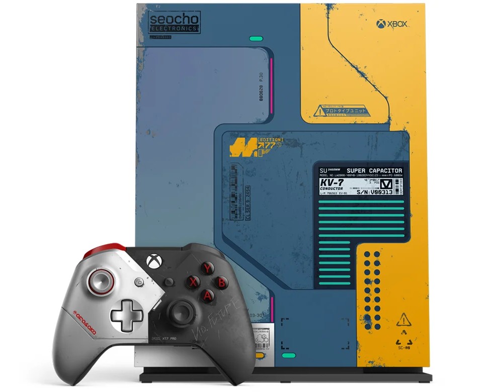 Xbox One X i pad w wersji Cyberpunk 2077 class="wp-image-2030632"