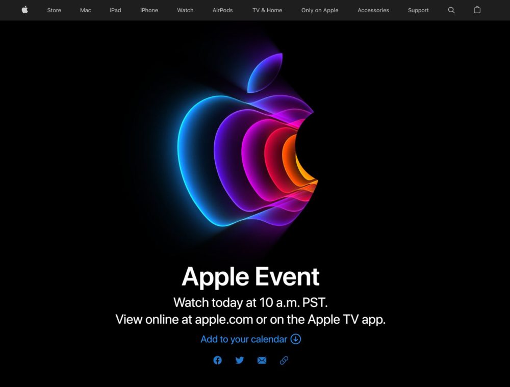 Apple Event marzec 2022 - gdzie oglądać?