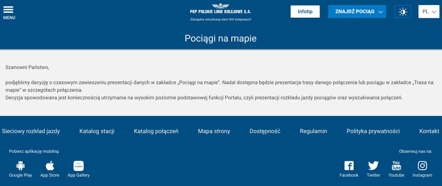 PKP wyłącza funkcję pociągi na mapie class="wp-image-2098752"