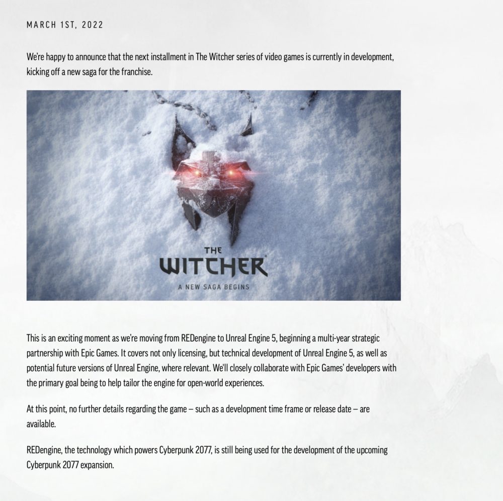 Wiedzmin CD Projekt RED The Witcher 2022 class="wp-image-2100726"
