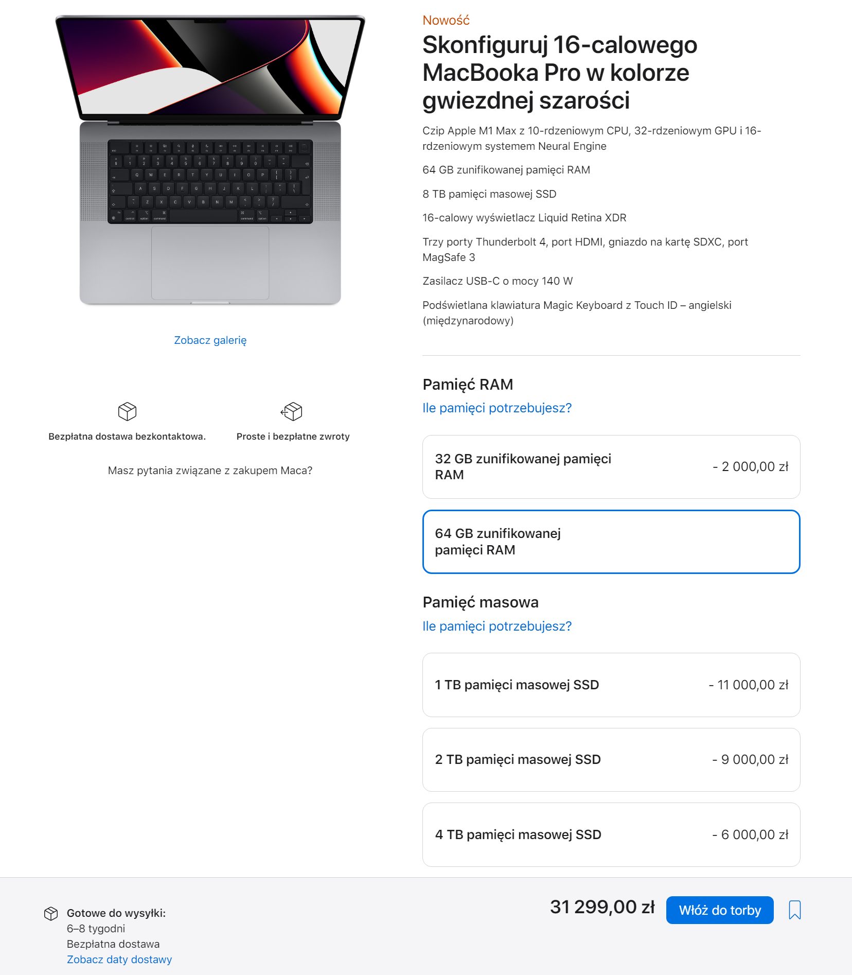 Najdroższy komputer przenośny - MacBook Pro 16