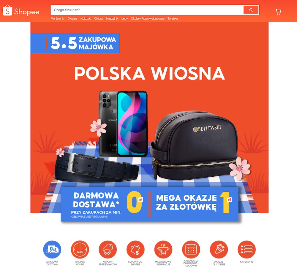 shopee zakupowa majowka 5.5.2022 polska wiosna znizki promocje kupony rabaty class="wp-image-2163426"
