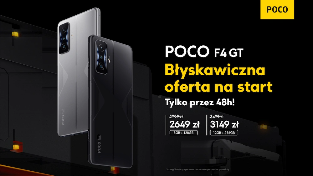 smartfon dla graczy poco f4 gt promocja flash sale 350 zl rabat