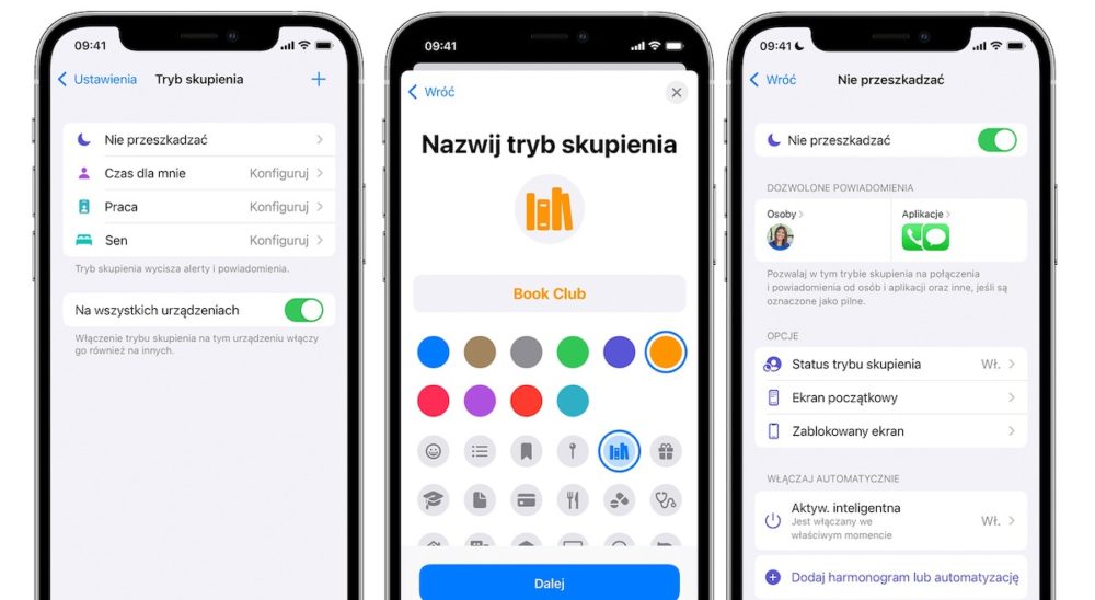 nie przeszkadzac iphone ios tryb skupienia
