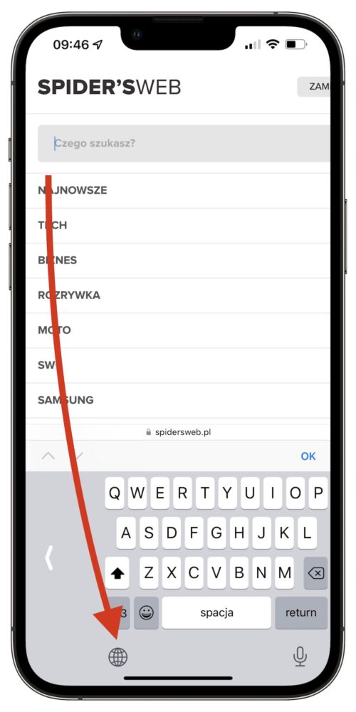 Jak ustawić klawiaturę jednoręczną w iOS? class="wp-image-2257902"