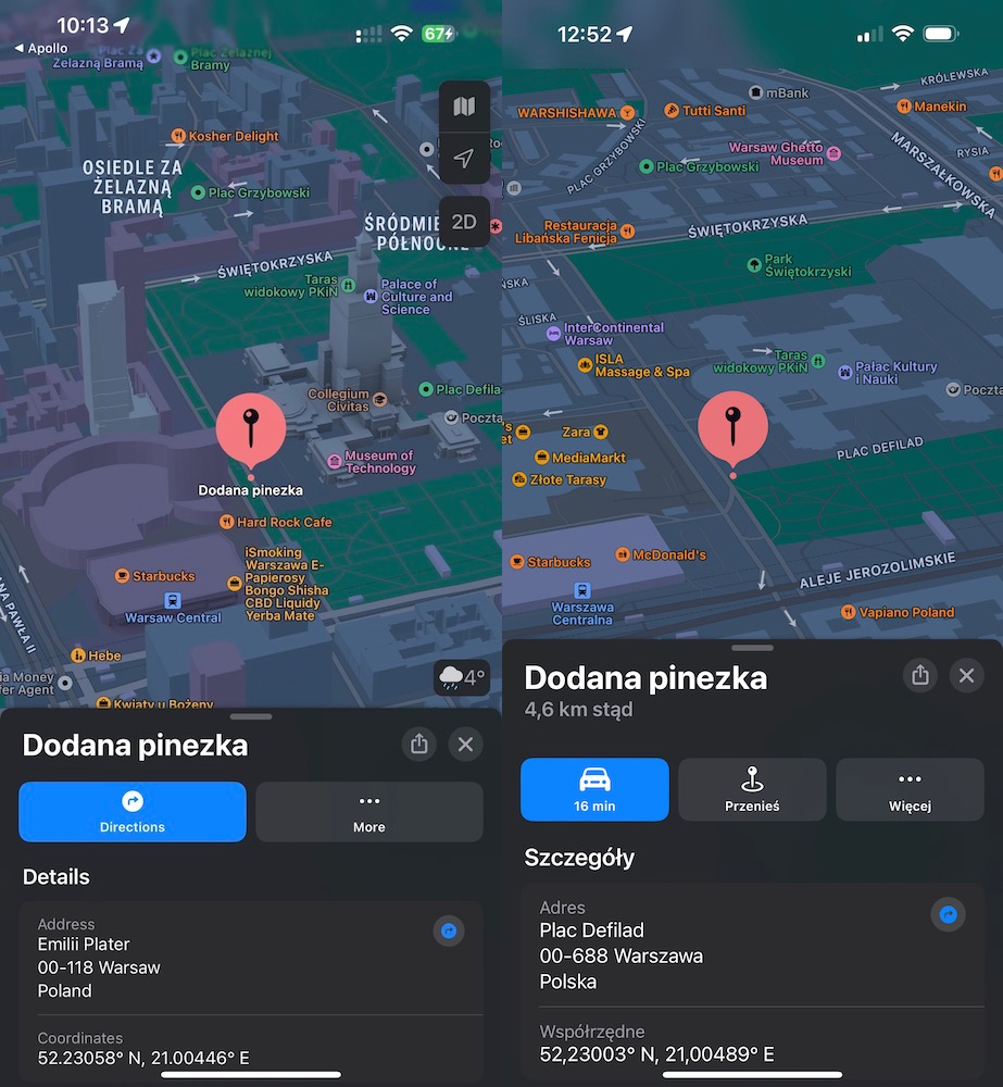 apple maps polska nowosci