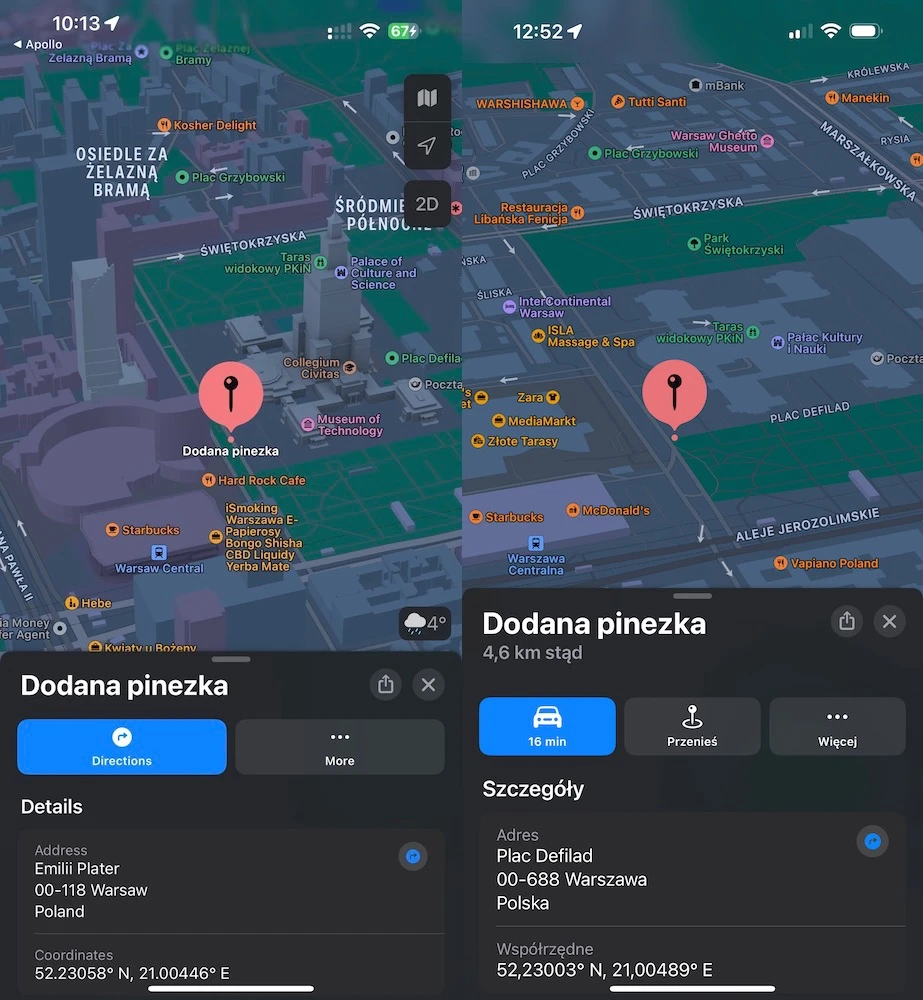 apple maps polska nowosci