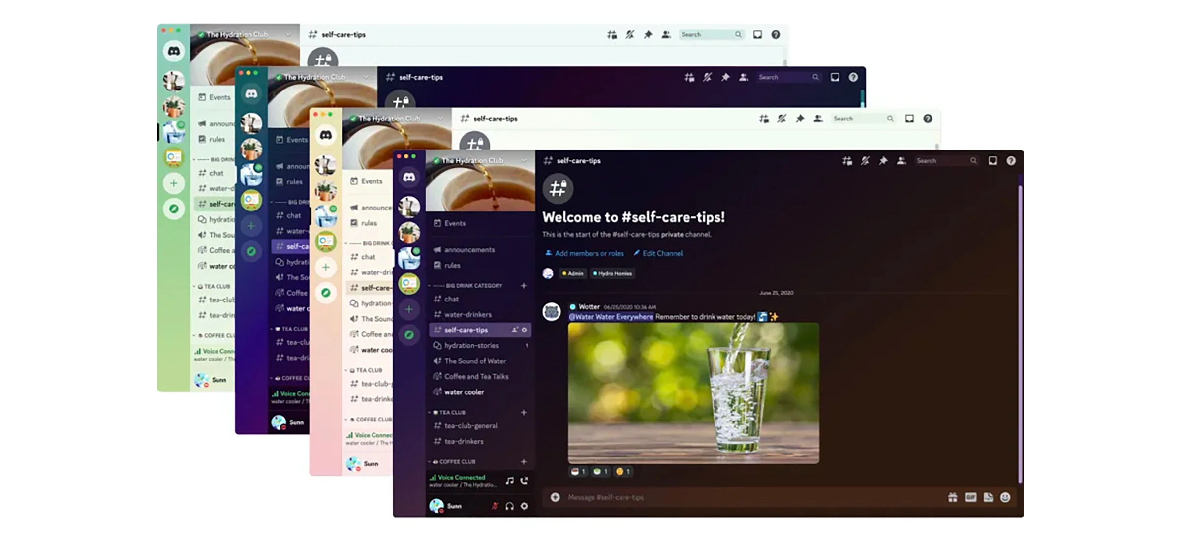 Discord motywy interfejsu