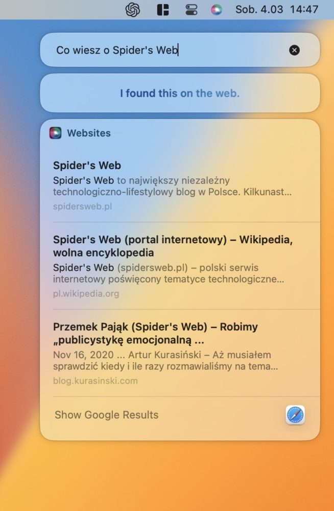 macOS napisz do siri