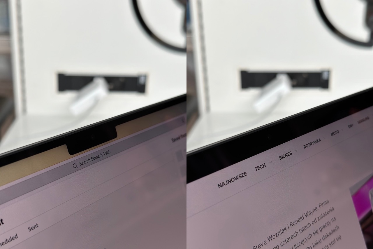 Notcha w MacBooku Pro 16” - odkryty i ukryty