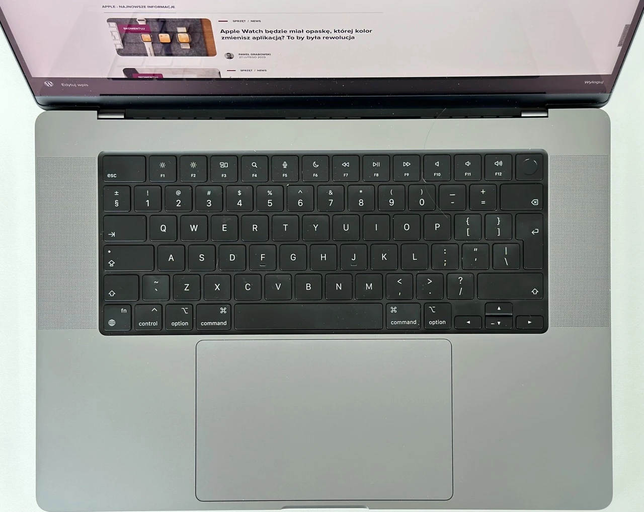 MacBook Pro 16” (2023), klawiatura