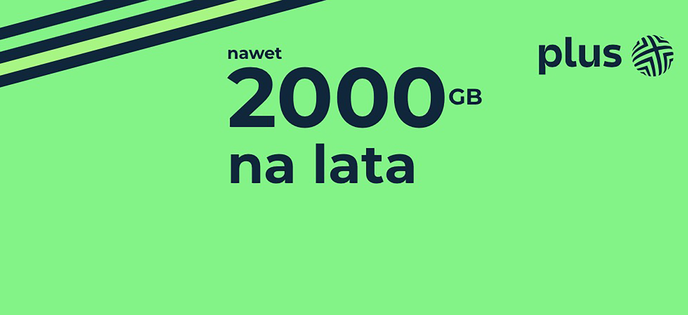 Plus na kartę z pakietem 2000 GB rocznie. Wystarczy regularnie doładować konto