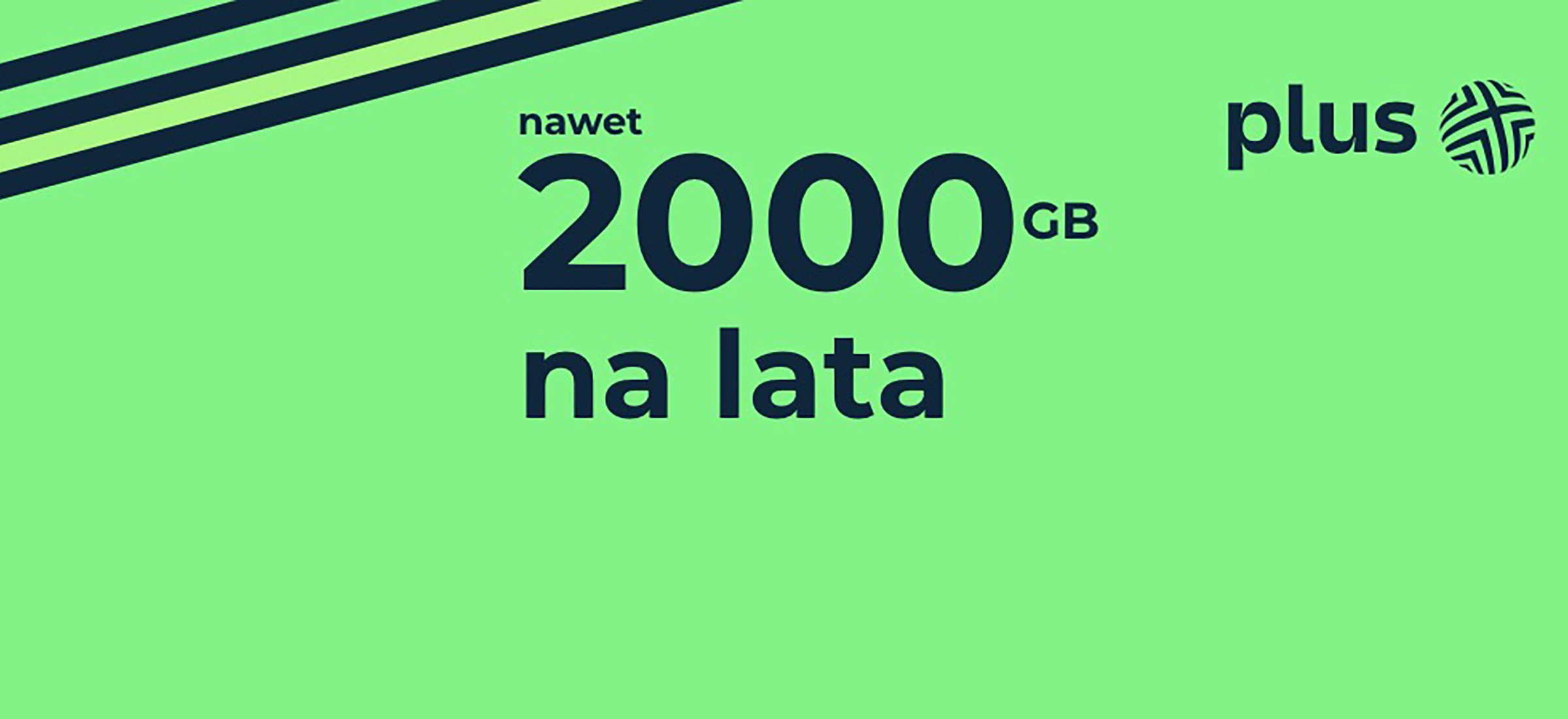 Plus na kartę z pakietem 2000 GB rocznie. Wystarczy regularnie doładować konto