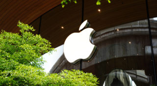 Logo marki Apple, producenta sprzętów: iPhone, MacBook, AirPods
