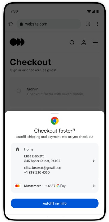 Lepsze uzupełnianie danych przy zakupach Google Chrome 113 beta