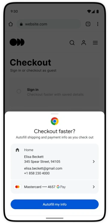 Lepsze uzupełnianie danych przy zakupach Google Chrome 113 beta