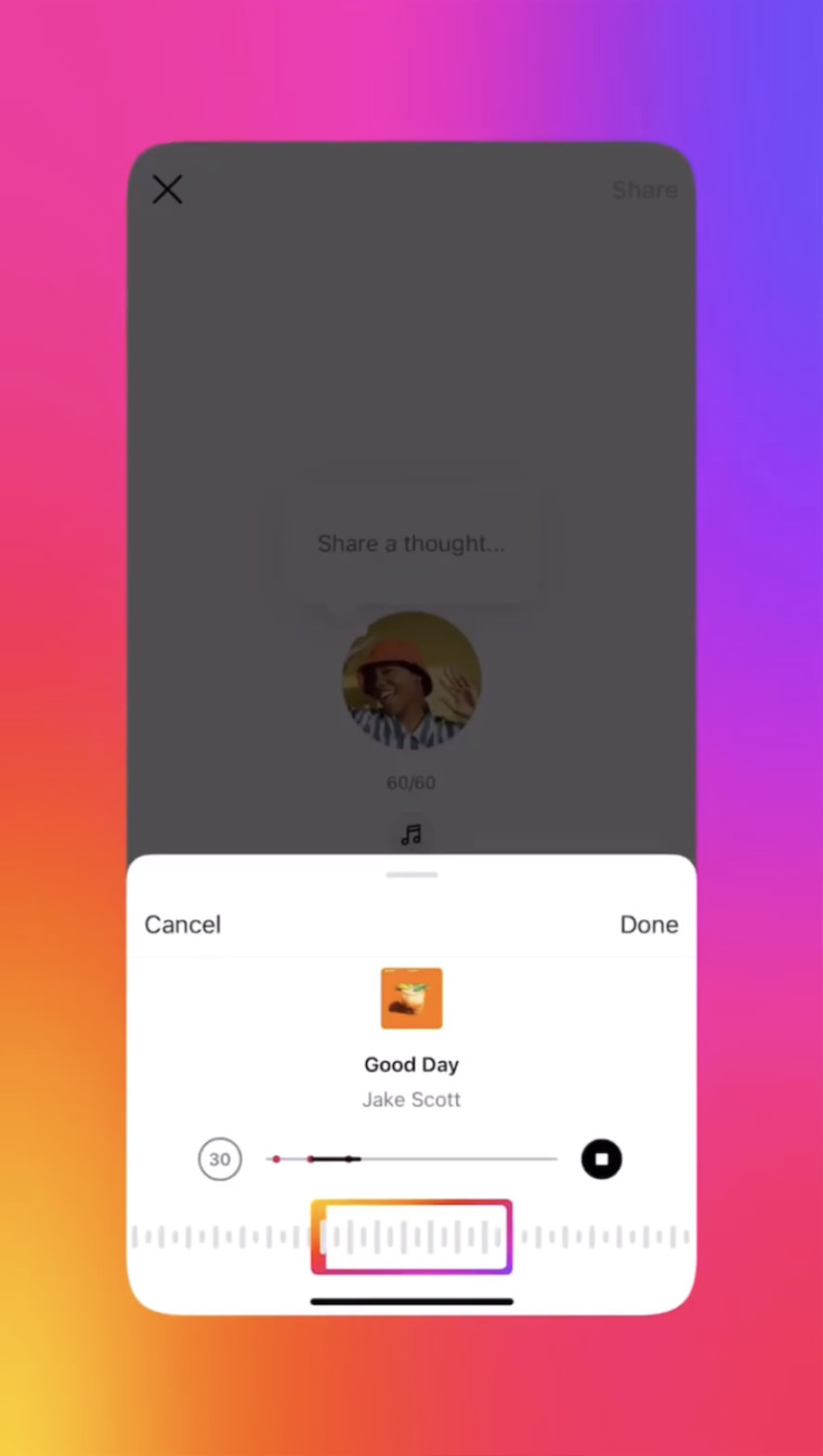 Instagram piosenki notatki galerie